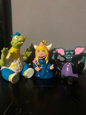 Vintage 1990 Eureeka's Castle TV Show Pizza Hut Hand Puppets Set Of 3